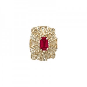 14 Karat Gold Ruby Slide