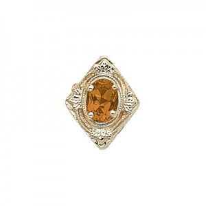 14 Karat Gold Citrine Slide