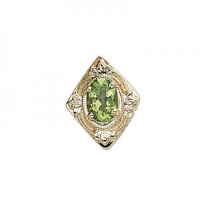 14 Karat Gold Peridot Slide