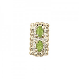 14 Karat Gold Peridot Slide