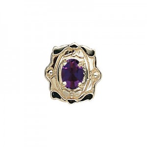 14 Karat Gold Amethyst Slide