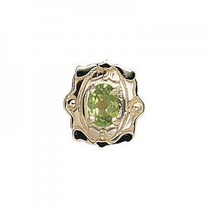 14 Karat Gold Peridot Slide