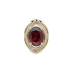 14 Karat Gold Garnet Slide