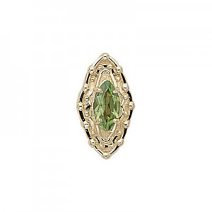 14 Karat Gold Peridot Slide