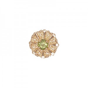 14 Karat Gold Peridot Slide