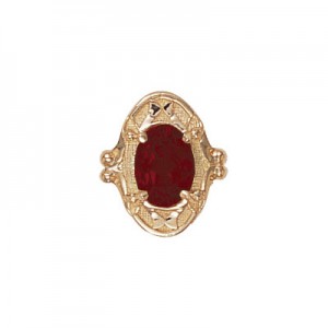 14 Karat Gold Garnet Slide