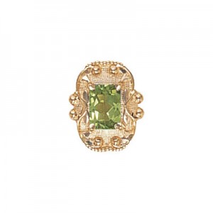 14 Karat Gold Peridot Slide