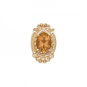 14 Karat Gold Citrine Slide