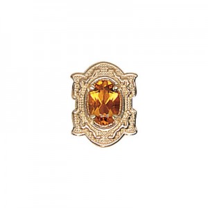 14 Karat Gold Citrine Slide