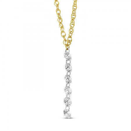 14K Yellow Gold Dashing Diamond Cable Chain Necklace