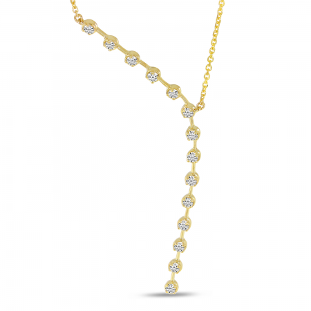 Asymmetrical Initial and Bezel Diamond Necklace – Diamonds Doing Good