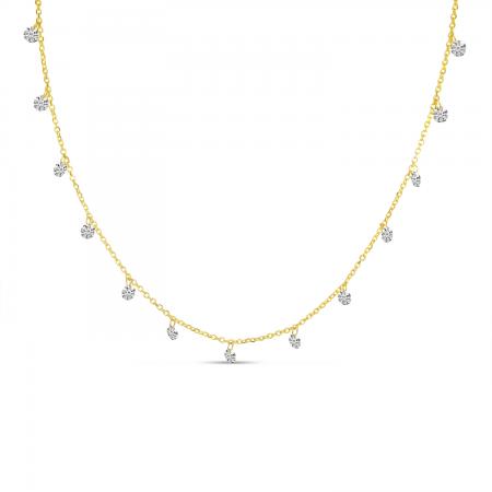 14K Yellow Gold 1.30 Ct Diamond by the Yard Dashing Diamonds Necklace