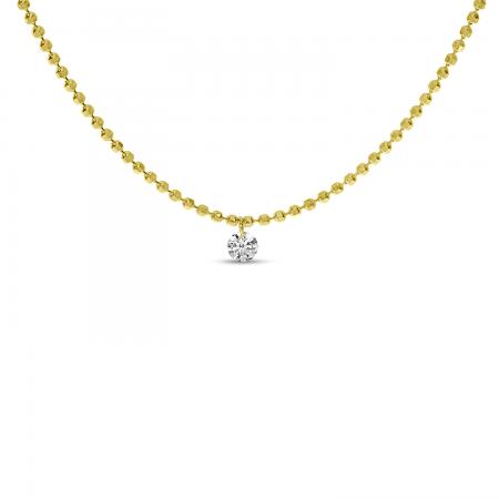 14K Yellow Gold Diamond By the Yard .05 Ct Dashing Diamond 18 inch Necklace