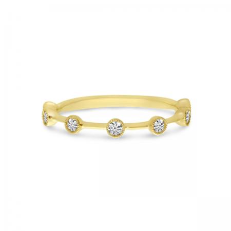 14K Yellow Gold Round Diamond .19 ct Stackable Ring