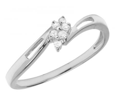 Sterling Silver 6 Stone Diamond Ring