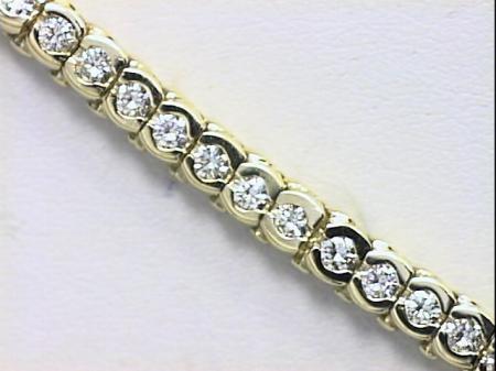 14K Yellow Gold Diamond Bracelet