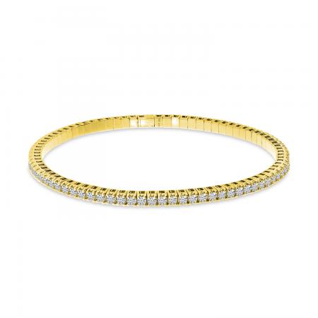 14K Yellow Gold Diamond Flexible Tennis Bracelet