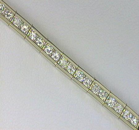 14K Yellow Gold Diamond Channel Bracelet