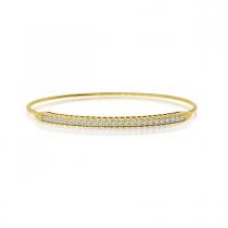 14K Yellow Gold Diamond Expandable Bracelet