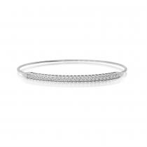 14K White Gold Diamond Expandable Bracelet