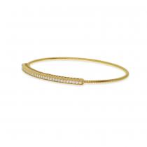 14K Yellow Gold Diamond Expandable Bracelet