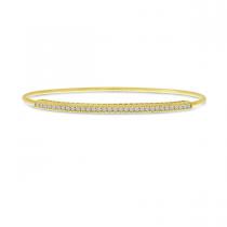 14K Yellow Gold Diamond Expandable Bracelet