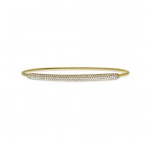 14K Yellow Gold Diamond Pave Expandable Bracelet