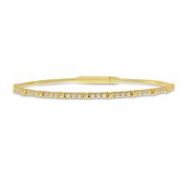 14K Yellow Gold XO Flexible Bangle Bracelet