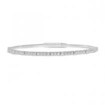 14K White Gold XO Flexible Bangle Bracelet