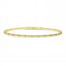 14K Yellow Gold Diamond Flexible Bracelet