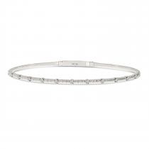 14K White Gold Diamond Flexible Bracelet