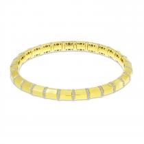 14K Yellow Gold Diamond Stretch Bracelet