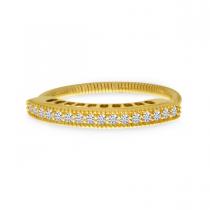 14K Yellow Gold Diamond Stretch Ring