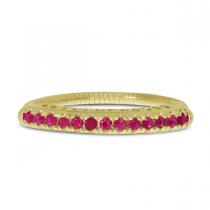 14K Yellow Gold Ruby Stretch Ring