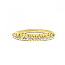 14K Yellow Gold Pave Diamond Stretch Ring