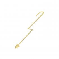 14K Yellow Gold Diamond Lightning Bolt Pin Earring