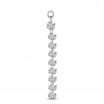 14K White Gold Dashing Diamonds Jacket Earrings