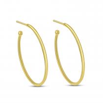 14K Yellow Gold Dashing Diamonds Sliding Diamond Hoop Earrings