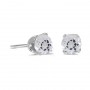 14k White Gold Round White Topaz Stud Earrings