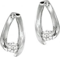 14k White Gold Diamond Fashion Earrings