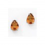 14K White Gold Pear Citrine Earrings