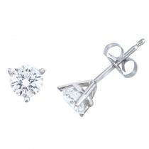 14K White Gold .75 Ct Diamond Martini Setting Stud Earring