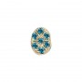 14 Karat Gold Blue Zircon Slide