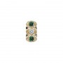 14 Karat Gold Slide with Diamond center and Emerald accents