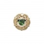 14 Karat Gold Green Tourmaline Slide