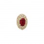 14 Karat Gold Garnet Slide