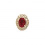 14 Karat Gold Garnet Slide