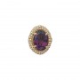 14 Karat Gold Amethyst Slide