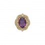 14 Karat Gold Amethyst Slide