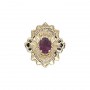 14 Karat Gold Amethyst Slide